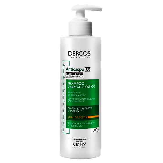 Vichy Dercos Shampoo Anticaspa DS Cabelos Secos 300g - Imagem 1